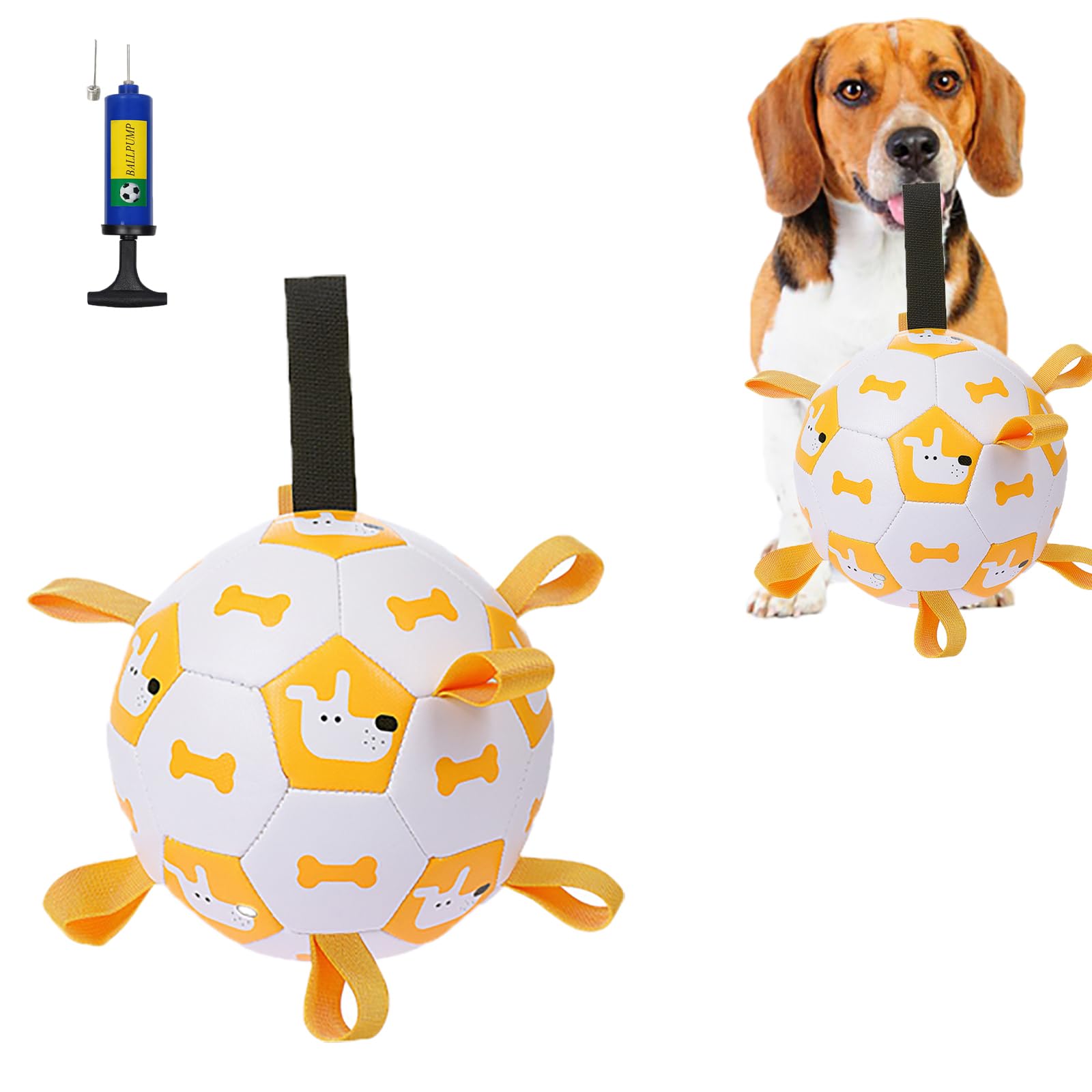 Amazon | DICOCO 犬用ボール サッカーボール型 超耐久TPUコーティング